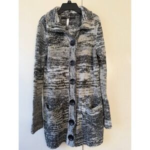 Kensie Cozy Knit Button Front Cardigan Sweater Long Sleeve Pockets medium